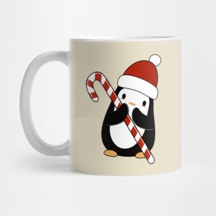 Kawaii penguin with her candy cane Mug